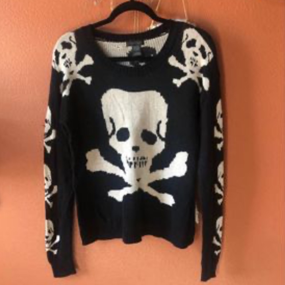 Midnight Hour Skull Sweater. Size L